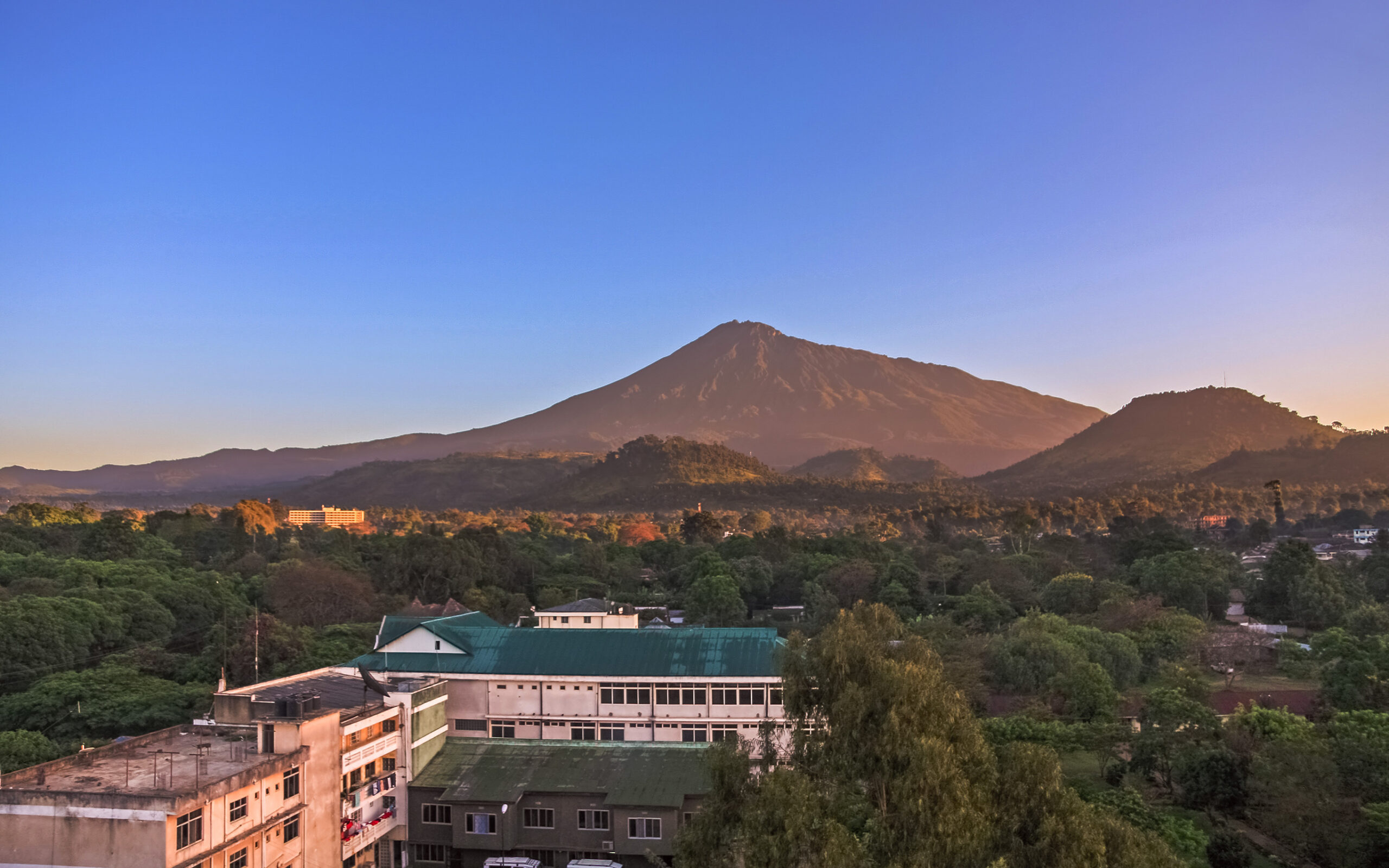 Sunrise over Mount Meru. Arusha, Tanzania.