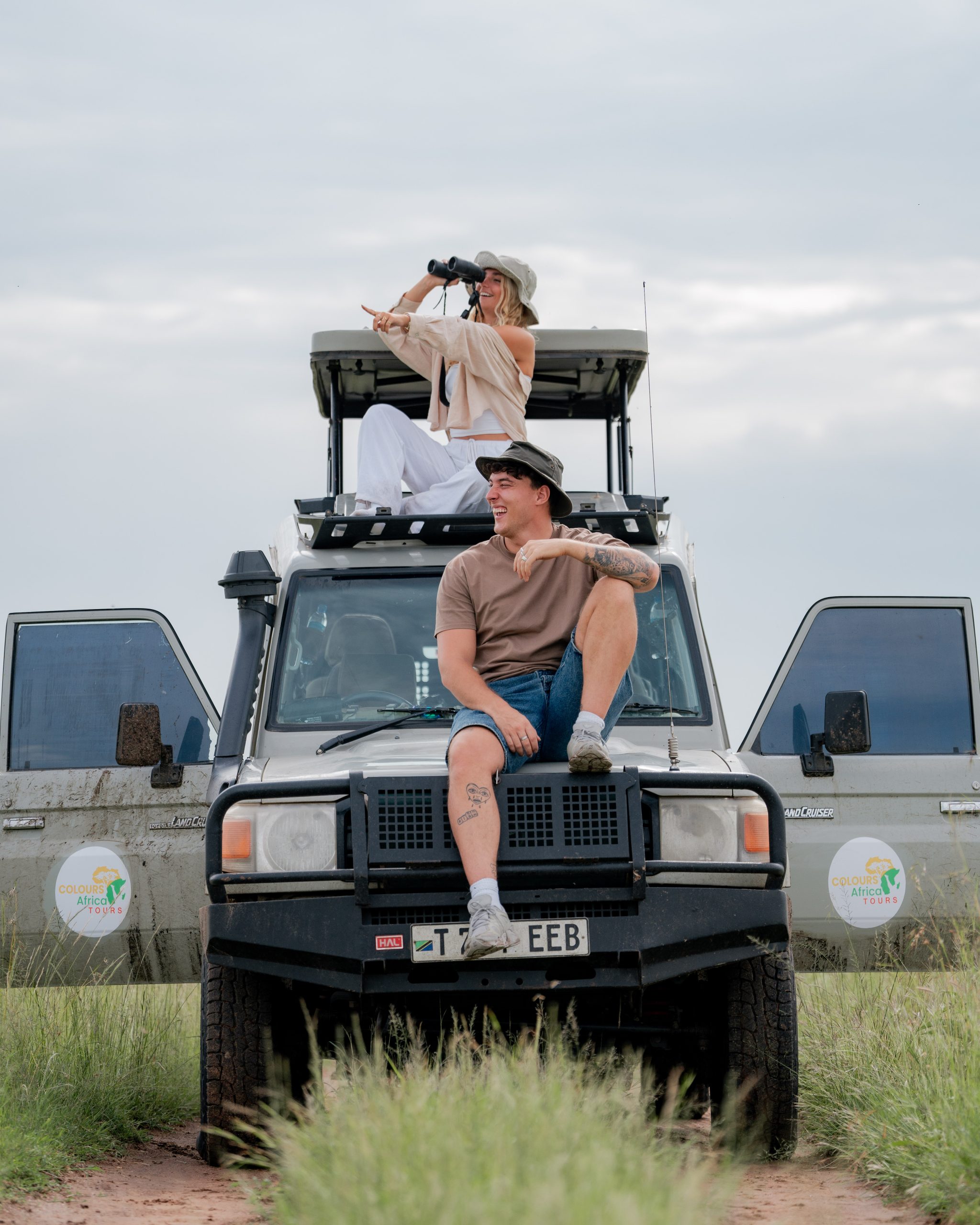 Colours Africa Tours and Safaris guide leading guests during a Tanzania safari in Serengeti National Park